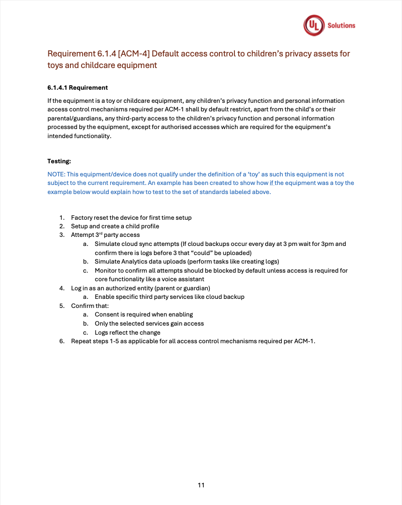 18031-2 Requirement Breakdown Example